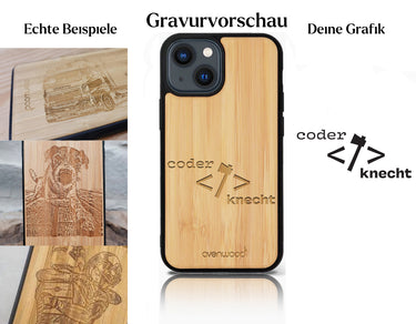 INDIVIDUELL iPhone 13 Mini Bambus-Kunststoff